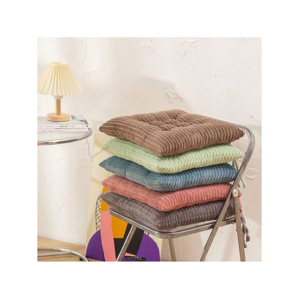 Thick corduroy square cushion, suitable for living rooms, bedrooms, and offices