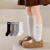 Kids Long Socks For Girls Spring Autumn New Cotton Children's Calf Socks Retro Solid Knee High Baby Child Girl Socks 1-12Years