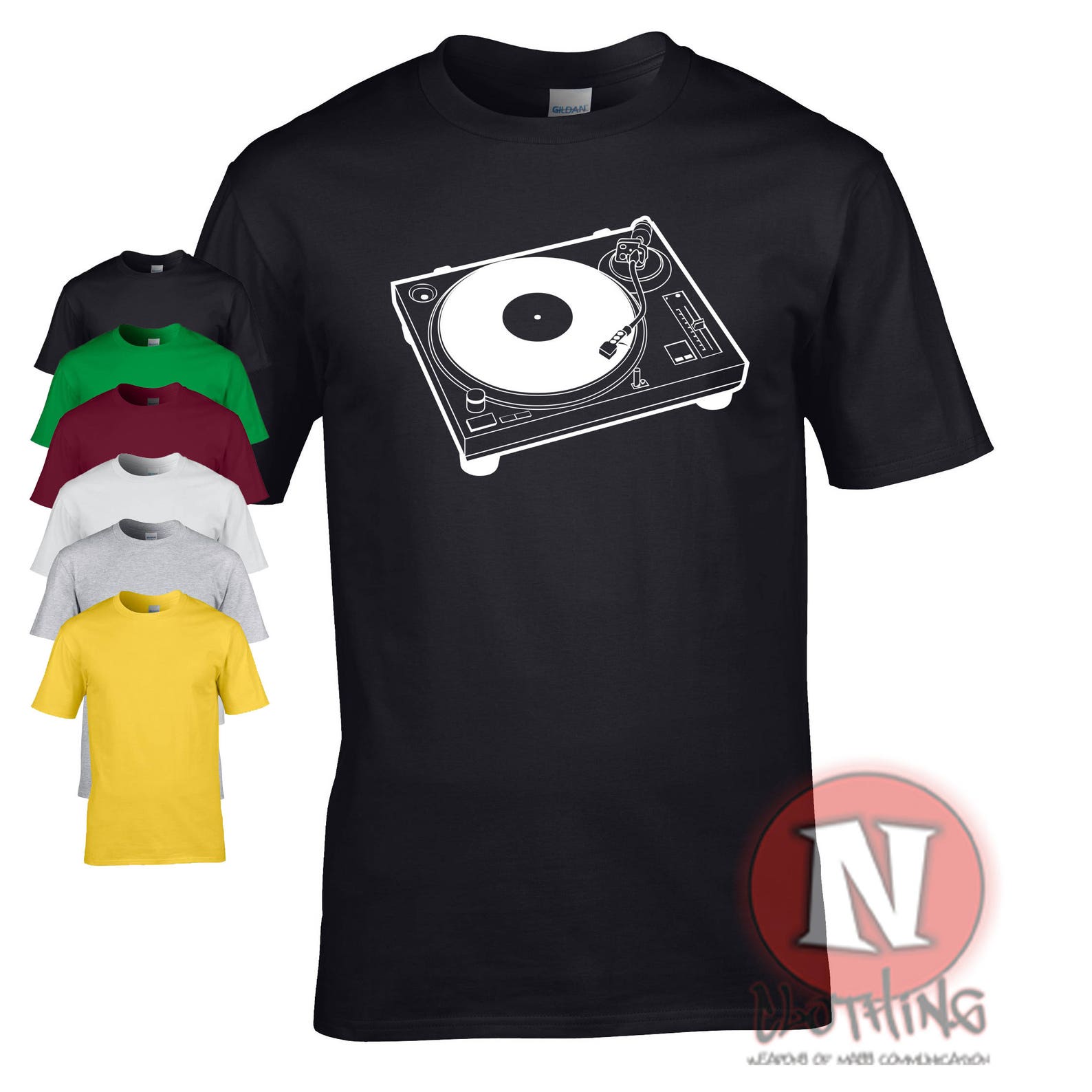 Turntable T-Shirt. For vinyl junkies, DJ s, audio nuts and anyone who loves analogue L