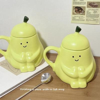 Tasse hoher Wert Umarmung Birne süß lustig Tasse Keramik Wasserbecher Geschenk Geburtstagsgeschenk Mädchen Kaffeetasse