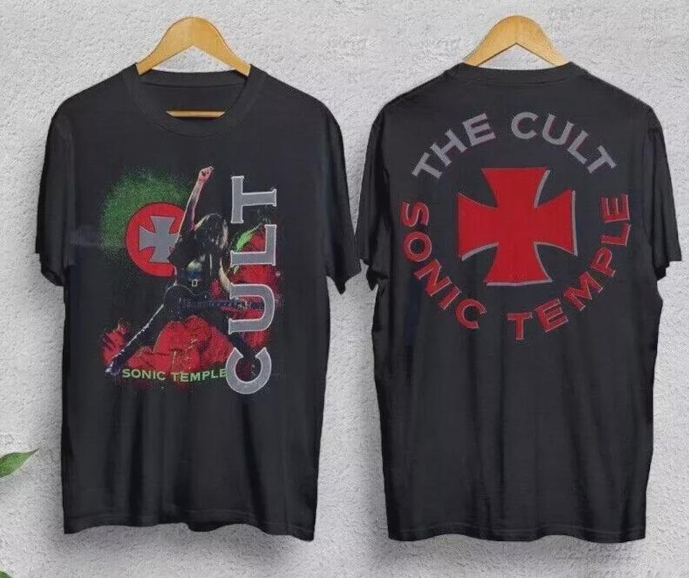 Vintage 1989 The Cult sonic temple shirt tour date unisex cotton T Shirt Unisex T-Shirt XXXXL