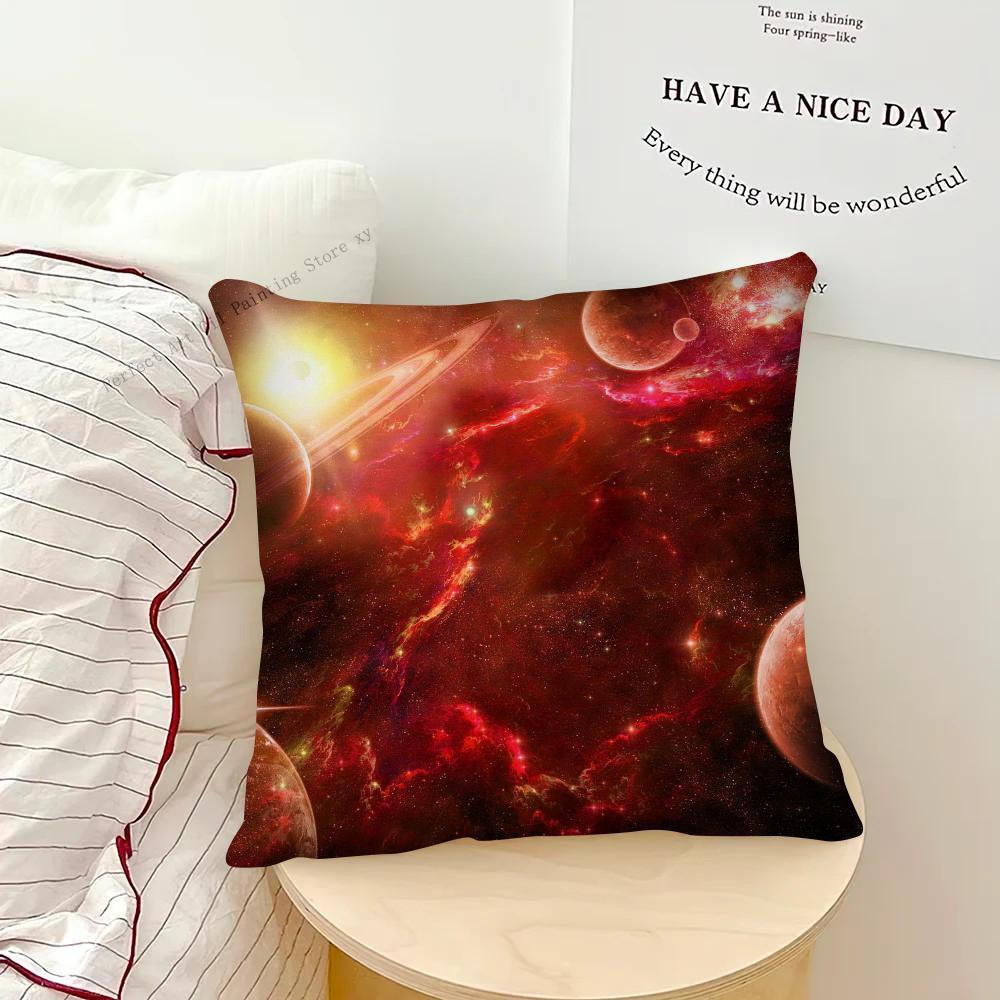 3D Planet Wunderschöne Sternenhimmel Kissenbezug Quadratisches Kissen Schlafzimmer Sofa Freizeit Komfort Kissen Auto Wohnzimmer Heimdekoration
