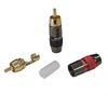 2/6/10Pcs   Solder Plug Gold-Plated Monster Copper Male Plug Wiring Audio And Video Red Black Extension Socket