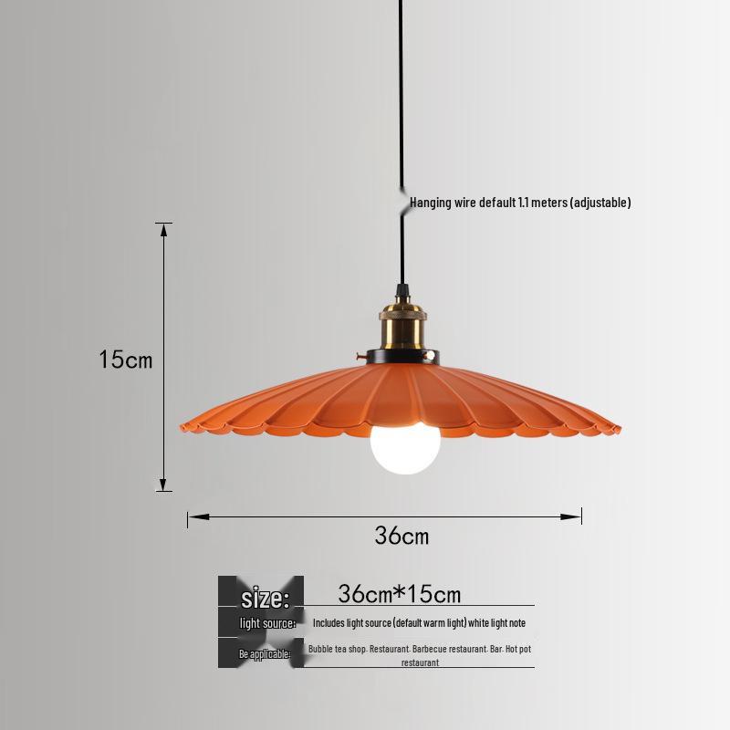 Orange Nordic Industrial Pendant Light for Restaurants & Bars