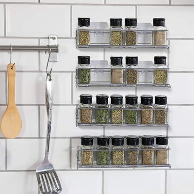 2/4Pcs Storing Space-Saving Convenient Wall-mounted Seasoning Spice Jars Organizer Spice Rack