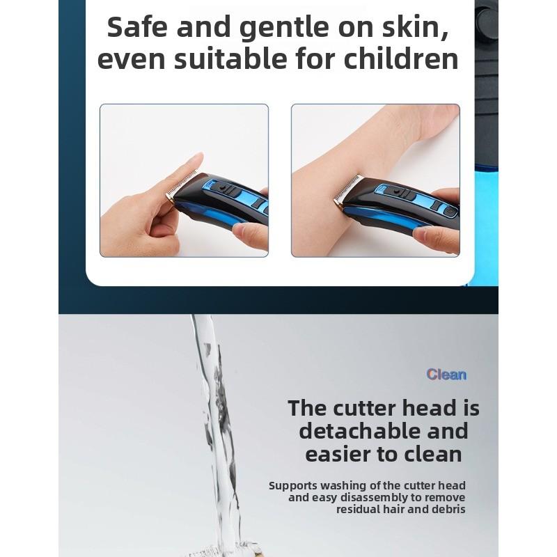 Electric Hair Clipper with USB Charging for Two Uses - A Convenient Household Electric Shaver with LCD Display