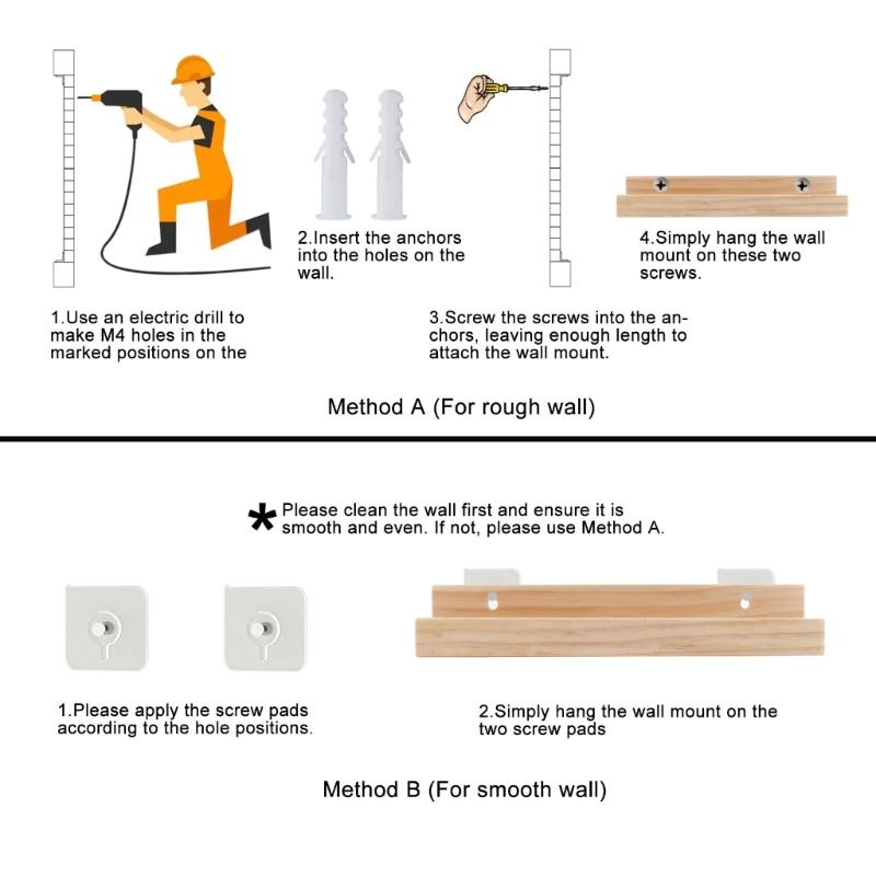 Wall Mount Record Holder Wood Album Shelf Bracket Music Album Storage Shelf Music Classroom Decoration Easy To Install