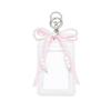 Estiloso Estilo INS Fofo Porta-Cartão Fotográfico Decorativo Protetor Estojo para Cartão Fotográfico de Meninas Estojo para Cartão de Identificação PU Macio Laço de Pérola Cartão Bancário