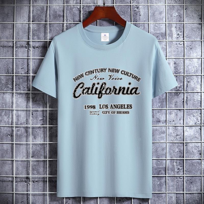 

Футболка с короткими рукавами для мужчин и женщин, летние свободные хлопковые рубашки для пар, простые свободные топы с круглым вырезом и буквами L