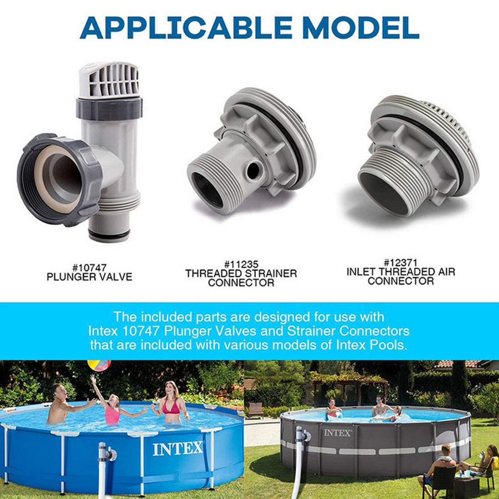 25076RP O-Ringe Gummiunterlegscheibe Poolfilterzubehör Gummi Poolkolben Ersatzdichtung für Intex 10747 10262 25006