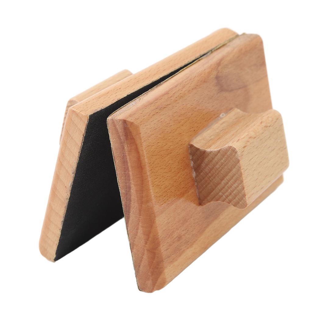 1 Pair Musical Sand Block 10x6cm Wooden Instrument Music Toy for Playing Performance