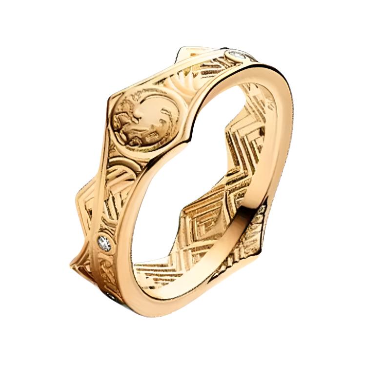 Pandora Game Of Thrones House Of The Dragon Crown Ring Women ring Gold 162969C01 52