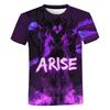Summer Round Neck 3D Solo Leveling Anime Print Top Fashionable Casual Short Sleeved Men's T-shirts
