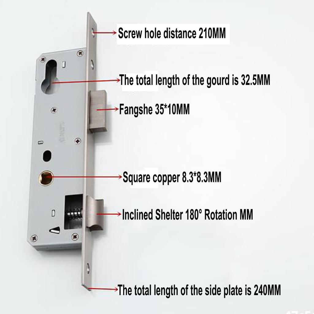85 35mm keyless double tongue socket door lock suitable for frame door universal anti-rust lock body on the left and right