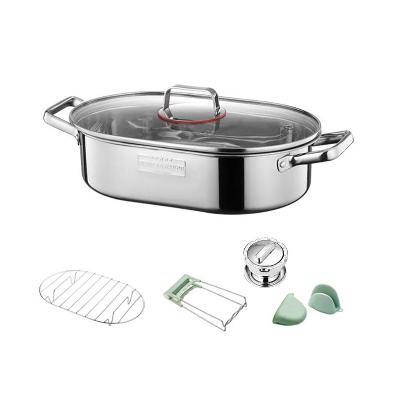 Stainless Steel Fish Steamer Large-capacity Seafood Cooking Pot Cooking Tool 1
