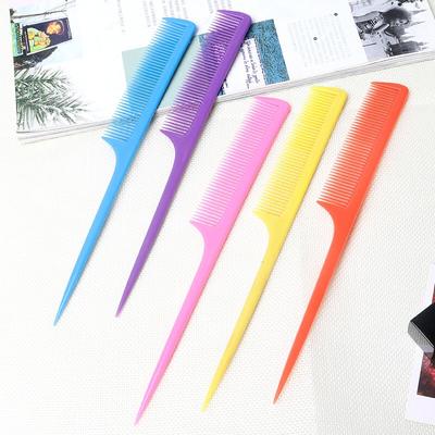 Renk Uzun Kuyruklu Kuaför Tarağı Sivri Uçlu Kuyruk Tarağı Kirpi Tarak Şeker Rengi Plastik Makyaj Tarağı Hediye Makyaj Aletleri