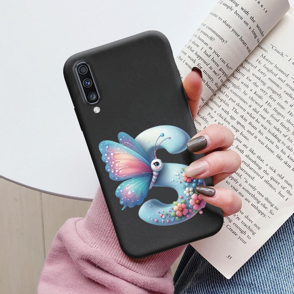 Colorful Letter Love Flower Butterfly Phone Case For Samsung Galaxy A50 A50S A06 A10 A11 A07 Girls Shell Shockproof Bumper Cover