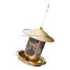 J0MC Outdoor Metal Bird Feeder Feeding Ports Squirrels Resistant Heavy Duty