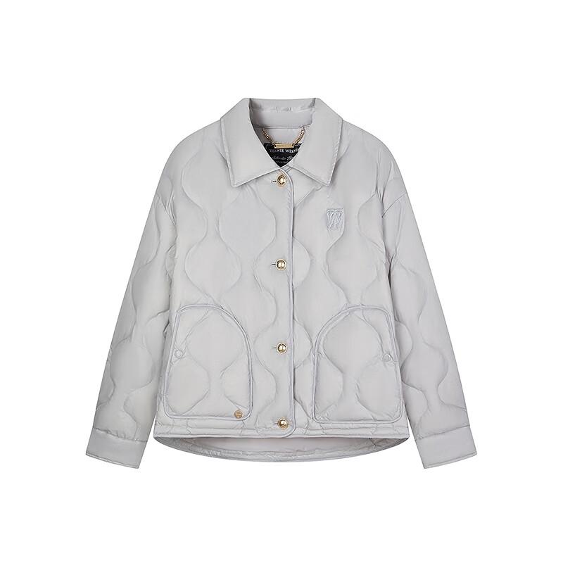 Teenie Weenie Women's 2025 Winter Loose Polo Collar Thin Down Jacket