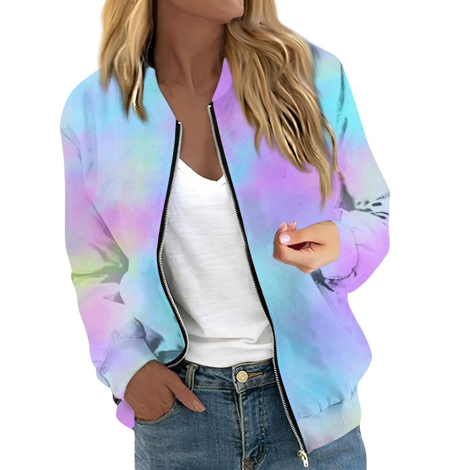 

Женская куртка с длинным рукавом, легкая, на молнии, укороченная, разноцветная, принтованная, верхняя одежда, повседневная, стеганая куртка с карманами L