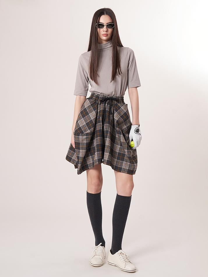 ATHPLATFORM Aw52Ps33 Check Volume G Shorts_Brown