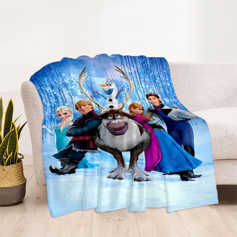 Frozen Adventure Blanket Comfortable Great for Picnics Seaside Bedding for All Seasons Warmthful Decor Gift for Travel Home Birthdays