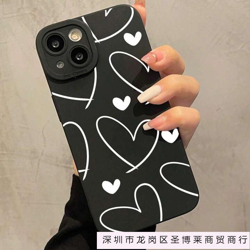 White love for apple 15 mobile phone case iphone12promax set 14/13/11/XSMAX pupil eye 78 black