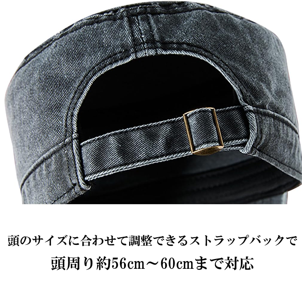 Laquest Washed Work Large Vintage Cap, Size, 100% Cotton, Simple, Style, Men's/Women's (Navy)