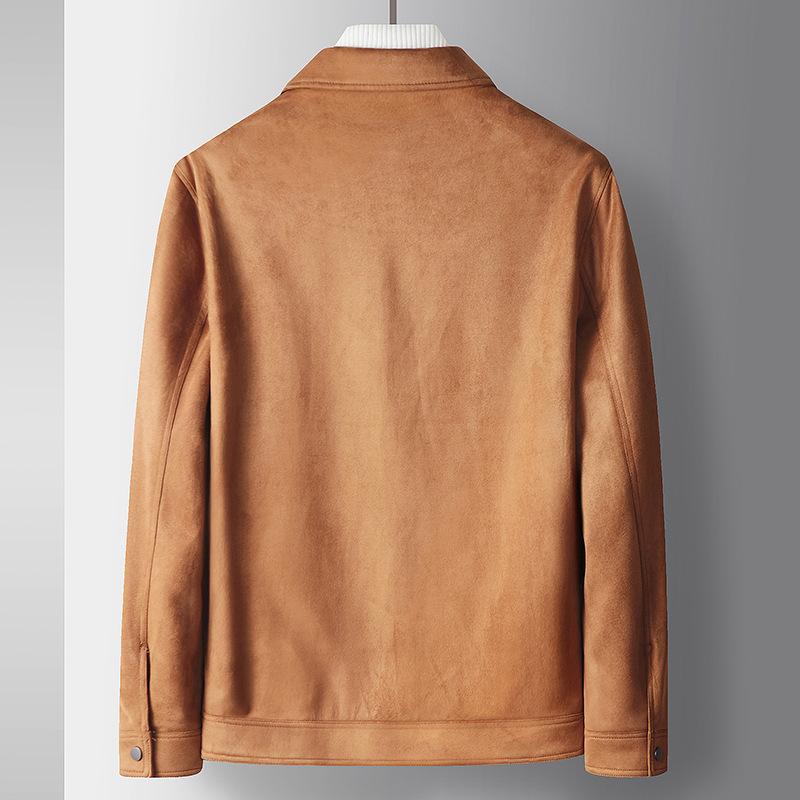 Spring, Autumn and Winter New Suede Middle-aged and Young People Loose Micro-wide Version Casual Tooling Jacket Tide