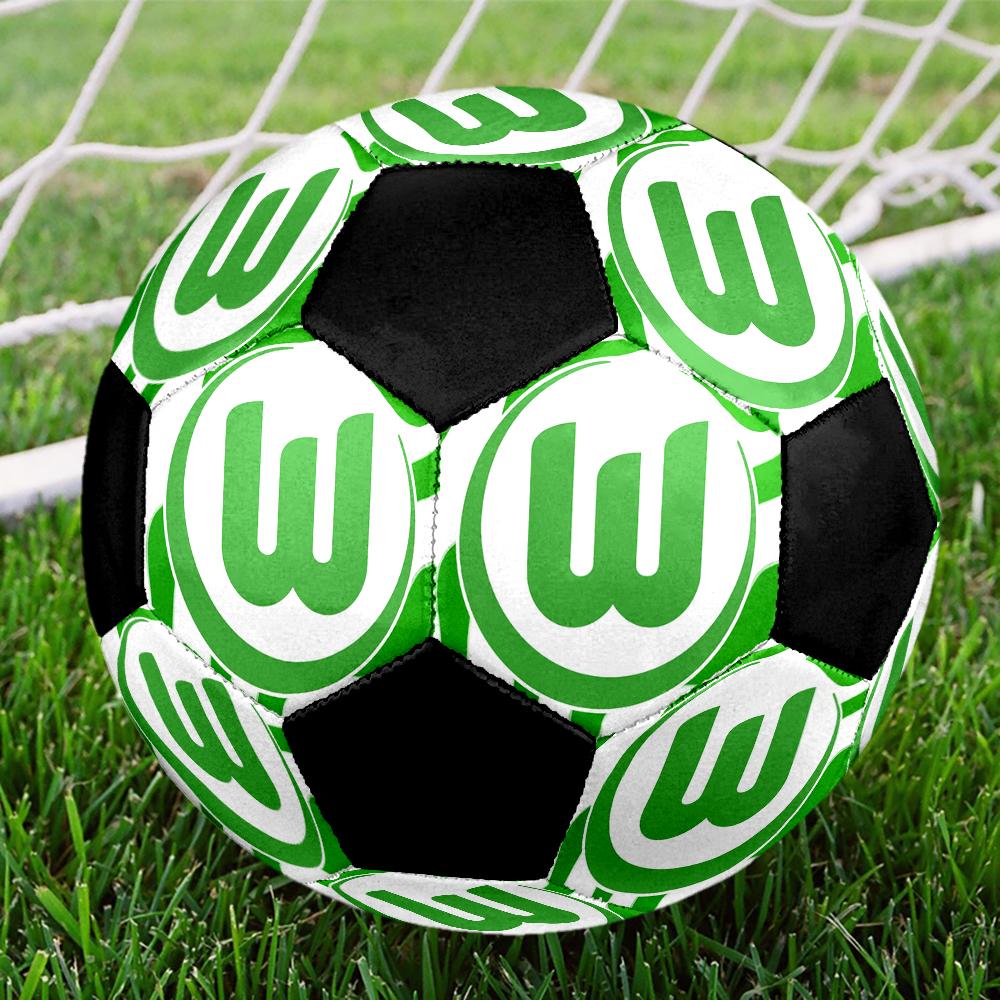 VfL Wolfsburg Indoor Soccer Ball Colorful Machine Stitched PVC Size 5 Team Training Competition Ready Durable High-Bounce Cool Sports Gift