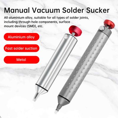 Manual Vacuum Solder Sucker All-aluminium Alloy Solder Sucker Soldering Repair Tool With Flexible Rubber Hose