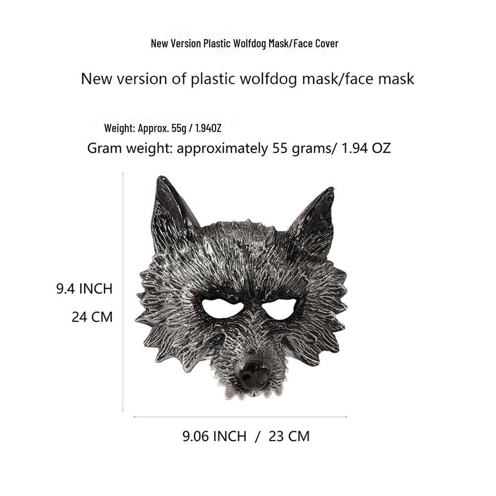 

Children s Werewolf Masquerade Mask - Horror Wolfdog Head with Hook Scythe