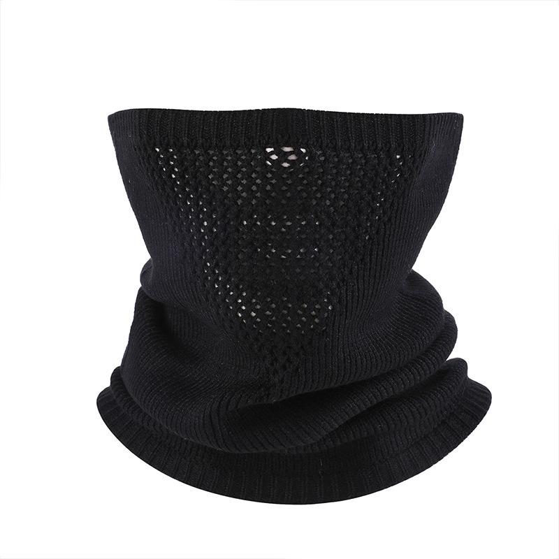 

Autumn and winter mask scarf hollow breathable winter windproof riding versatile wool fake collar sleeve neck cover solid color