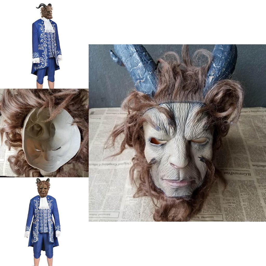 Exquisite Beauty And The Beast Costume Adult Cosplay Prince Adam Clothes Set For Halloween Parties