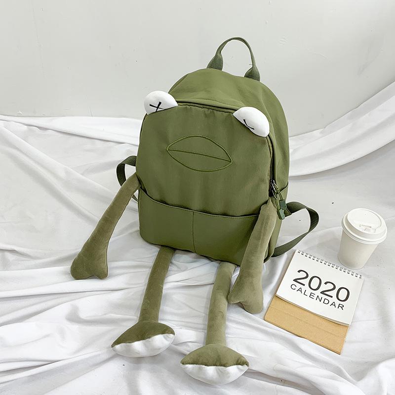 Cute Ins Backpack Funny New Cartoon Doll Student Bag College Student Personality Large Backpack