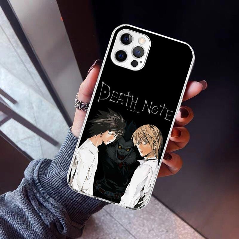 N-Note D-Death Anime Ryuk Phone Case For iPhone 17 Air 11 13 Mini 14 15 Plus 16 12 Pro Max 16E SE 7 8 Pattern Soft TPU Back Cove