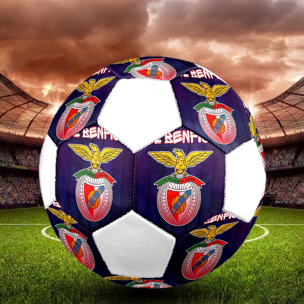 1PC SL Benfica team size 5 soccer ball PrahaIndoor Soccer Ball Colorful All Ages Machine Stitched PVC Competition Ready Durable High-Bounce