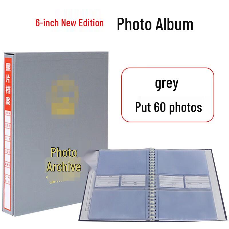 Hanlai 6-inch Photo Archive Album with 60 Plastic Sleeves 6-inch