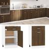 VidaXL Lower Drawer Cabinet "Lyon" Brown Oak 50 X 46 X 81.5 Cm Engineered Wood 815575