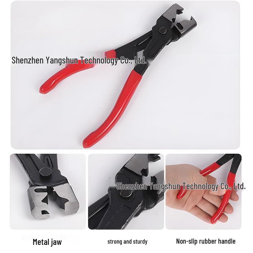 100-Piece Set: 304 Stainless Steel Single Ear Stepless Hose Clamps (5.3-15.3mm) with Pliers