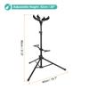 uxcell Double Guitar Stand for Electric Acoustic and Adjustable Tripod Guitar Stand 2 Guitar, Guitar, Bass, Self-Locking (Holds Guitars)