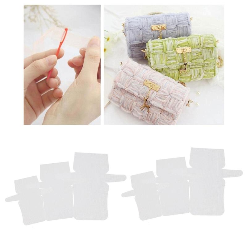 Mesh Acrylic Canvas Sheets Set for Embroidery and DIY Crochet Weaving Crossbody Bag Purse Making Craft Projects Kits