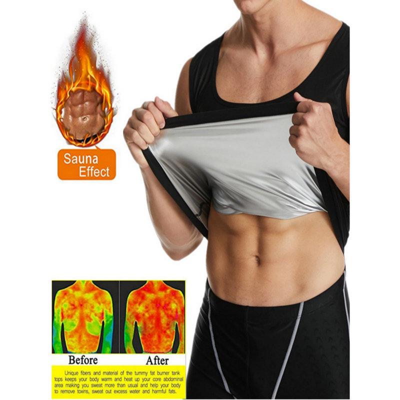 Herren-Saunaanzug: Schweißinduzierende Fitness-Körperformende Weste zum Laufen & für die Taillenkontrolle.