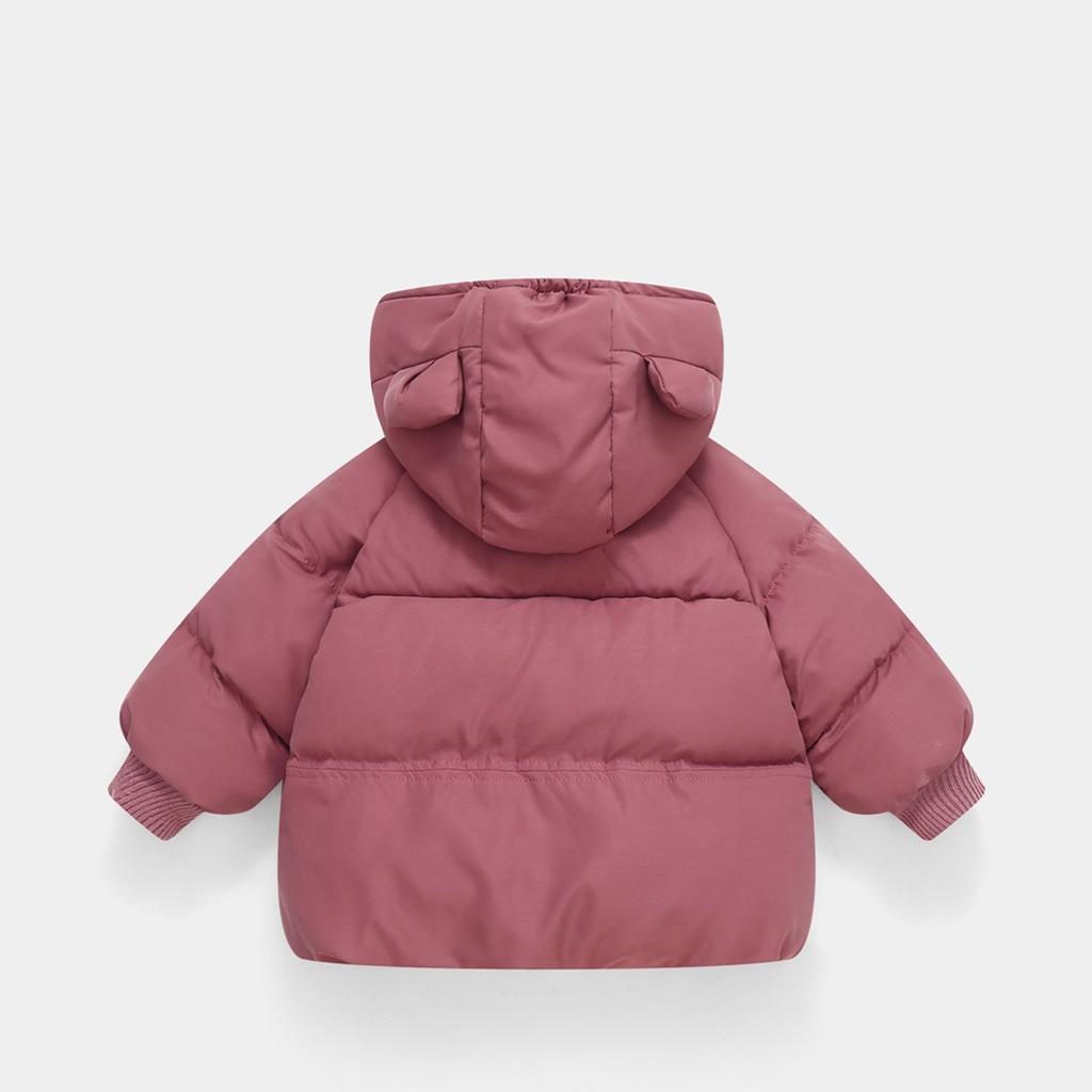 Kids' Pocket Coat - Solid Color Short Cotton Jacket