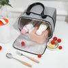 Square Lunch Pouchs Heat Insulation Spacious Ice Pouch Outdoor Use Picnic Tote Portable Travel Storage Pouch Student Lunch Box Pouch