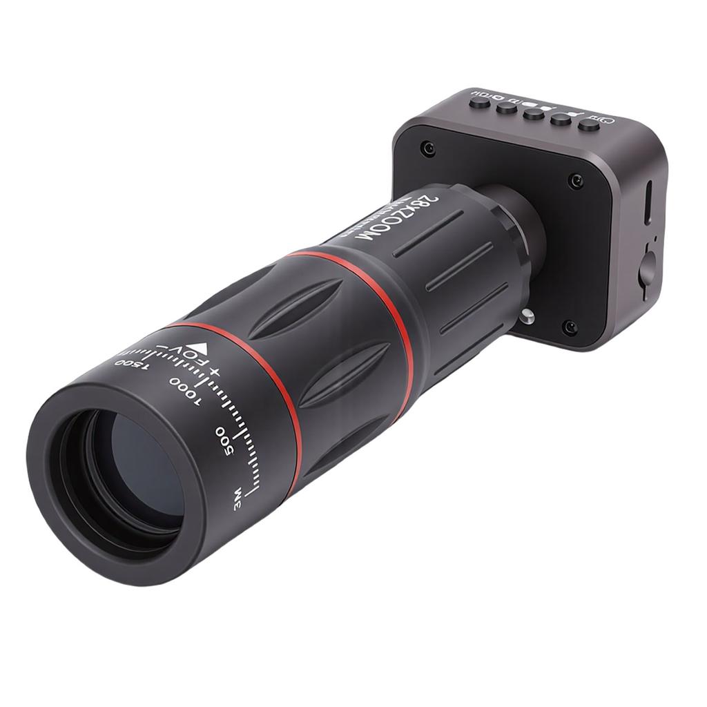 18X Telephoto Monocular Camera HD Video Recording Photo Taking Portable Monocular Telescope Lens Camera