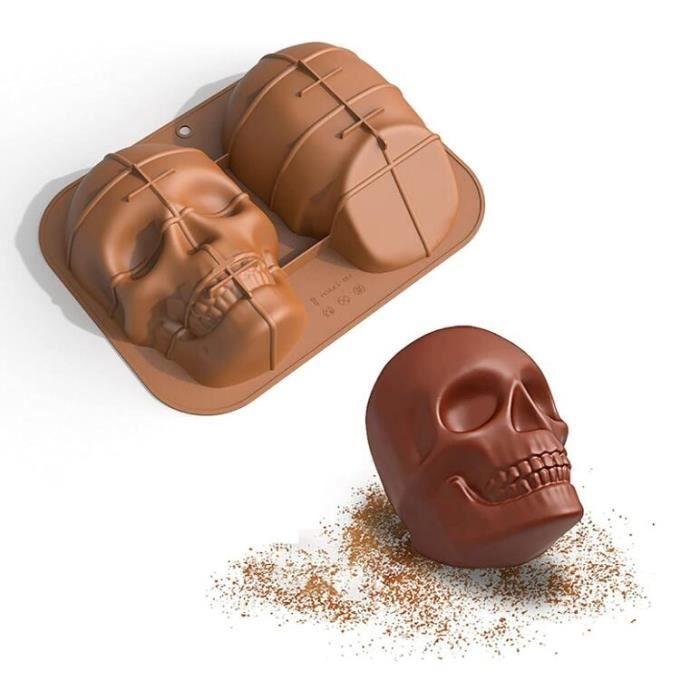 Moule à gâteau d'halloween,moule à chocolat crâne en silicone décoration pâtisserie diy d'halloween,pour maison,cuisine,savon,glaçon