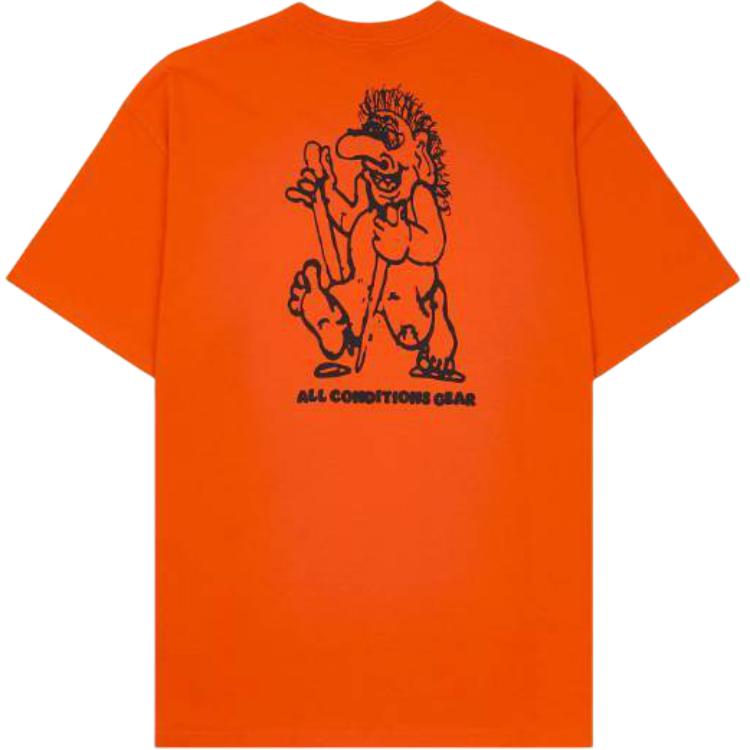 Nike Graphic Print Crew Neck Short Sleeve T-Shirt Men Tops Orange DJ5807-817