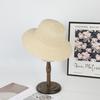 Summer Female Straw Hat Flat Top Hat Seaside Vacation Beach Straw Hat Sunshade Sunscreen DIY Handmade