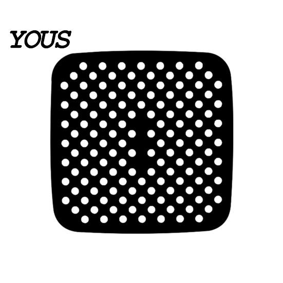 Reusable Food Grade Mats Air Fryer Silicone Liners, Non-Stick Basket for Liners Accessories, Heat Resistant Washable Pot Mat Baking Accessories